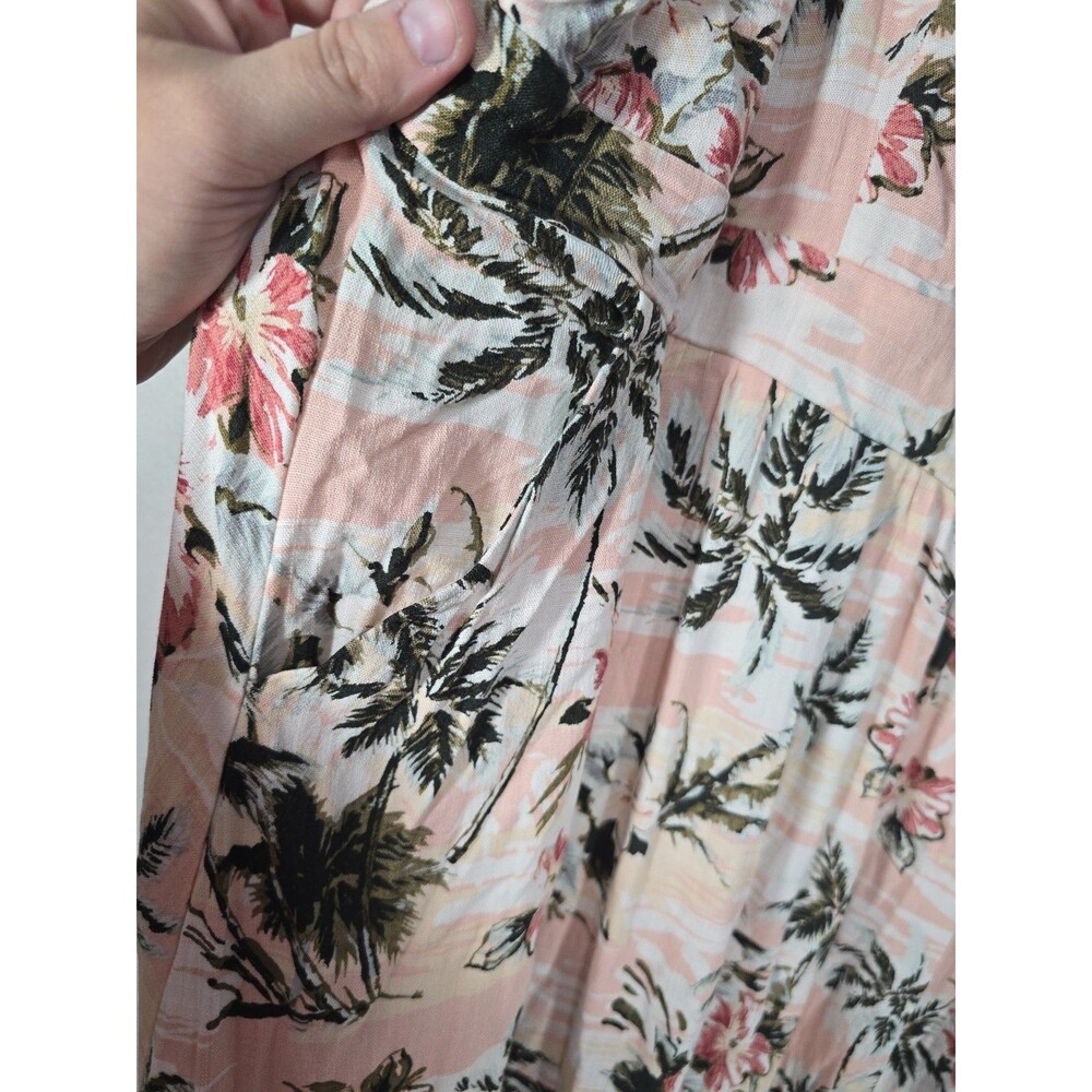 Torrid Pink Tropical Hibiscus Lenny Tiered Maxi Dress Sleeveless Plus Size 1 BL - Picture 5 of 10
